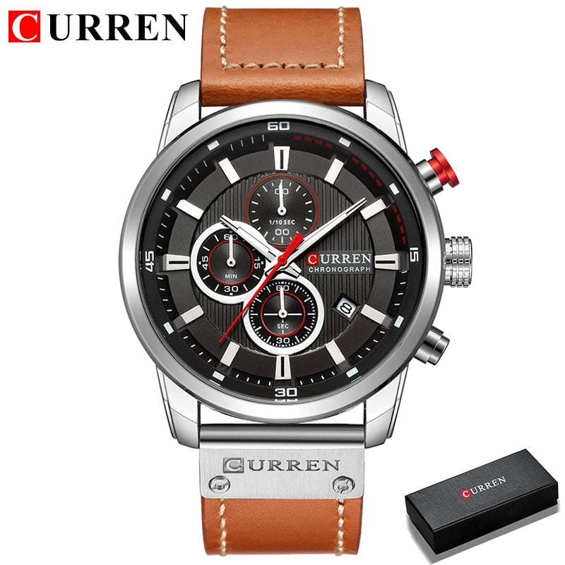 CURREN Fashion Date Quartz Men Watchs Top Brand Luxury Male Clock Chronograph Sport Mens Wrist Watch Hodinky Relogio Masculino