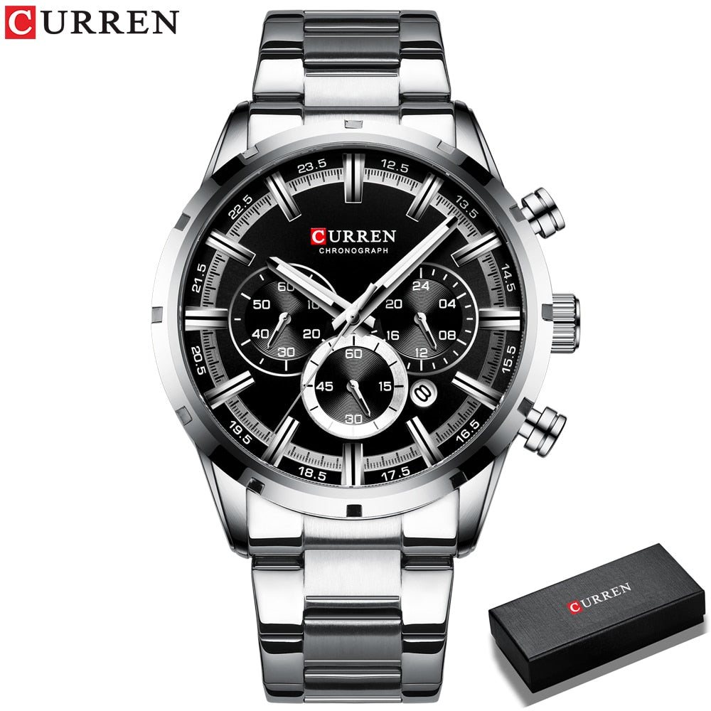 Relogio Masculino CURREN Hot Fashion Mens Watches Top Brand Luxury Wrist Watch Quartz Clock Watch Men Waterproof Chronograph