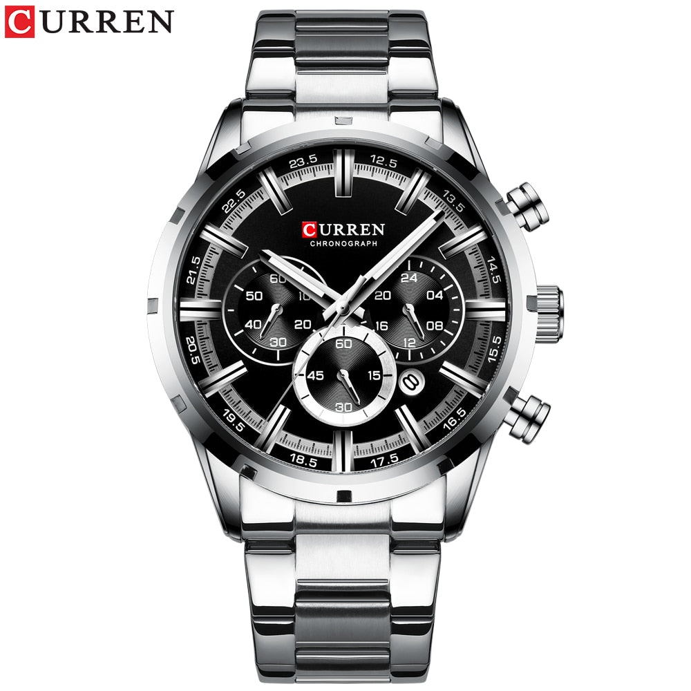 Relogio Masculino CURREN Hot Fashion Mens Watches Top Brand Luxury Wrist Watch Quartz Clock Watch Men Waterproof Chronograph