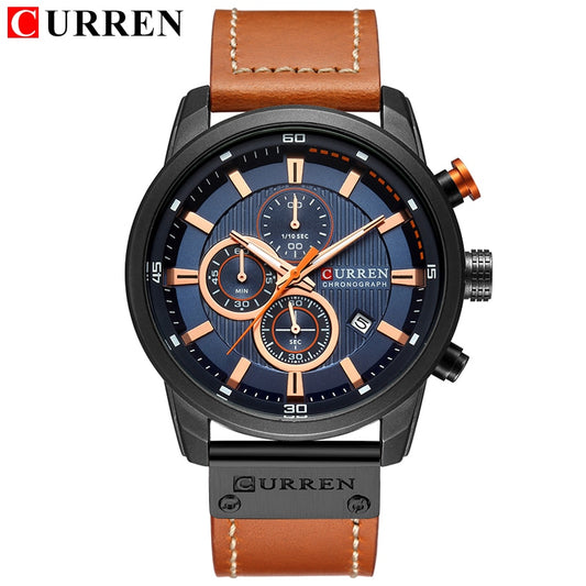 CURREN Fashion Date Quartz Men Watchs Top Brand Luxury Male Clock Chronograph Sport Mens Wrist Watch Hodinky Relogio Masculino