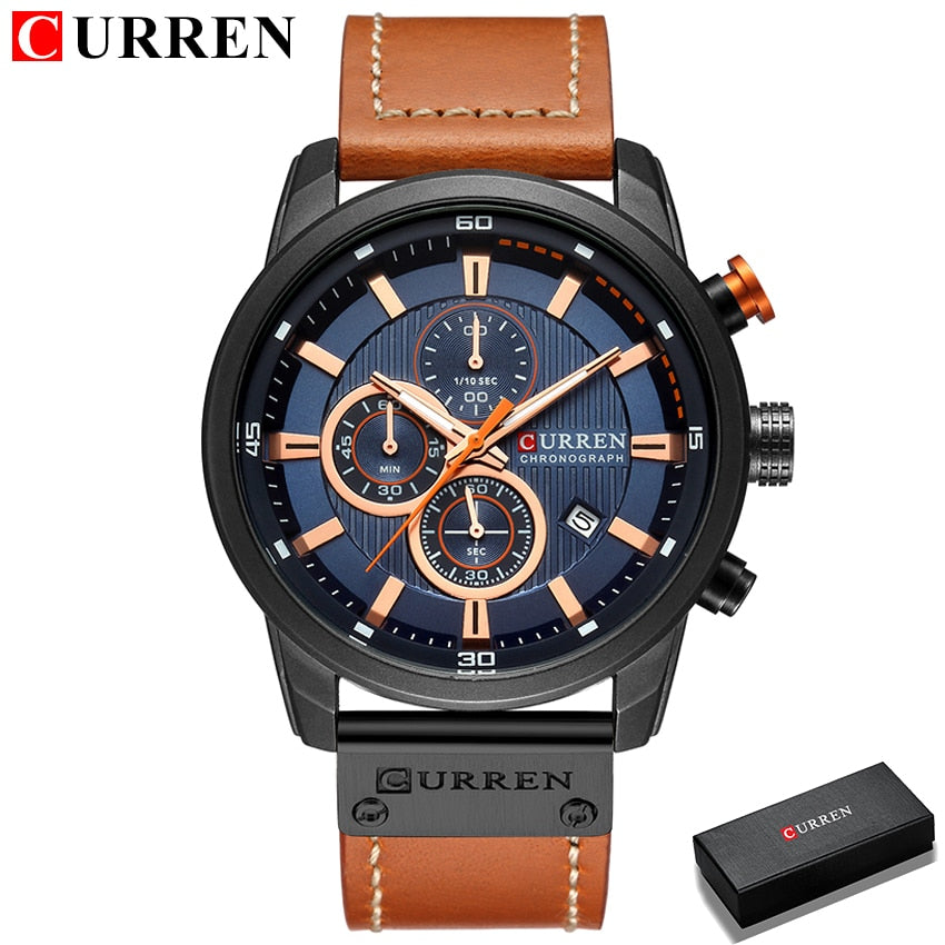 CURREN Fashion Date Quartz Men Watchs Top Brand Luxury Male Clock Chronograph Sport Mens Wrist Watch Hodinky Relogio Masculino