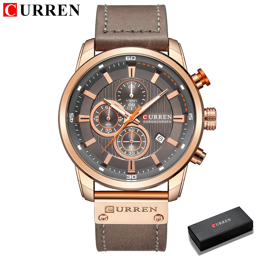 CURREN Fashion Date Quartz Men Watchs Top Brand Luxury Male Clock Chronograph Sport Mens Wrist Watch Hodinky Relogio Masculino