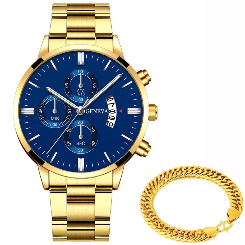 reloj hombre Moda masculina Relógio de aço inoxidável Calendário de luxo Relógio de pulso de quartzo Relógios de negócios Homem Relógio relogio masculino