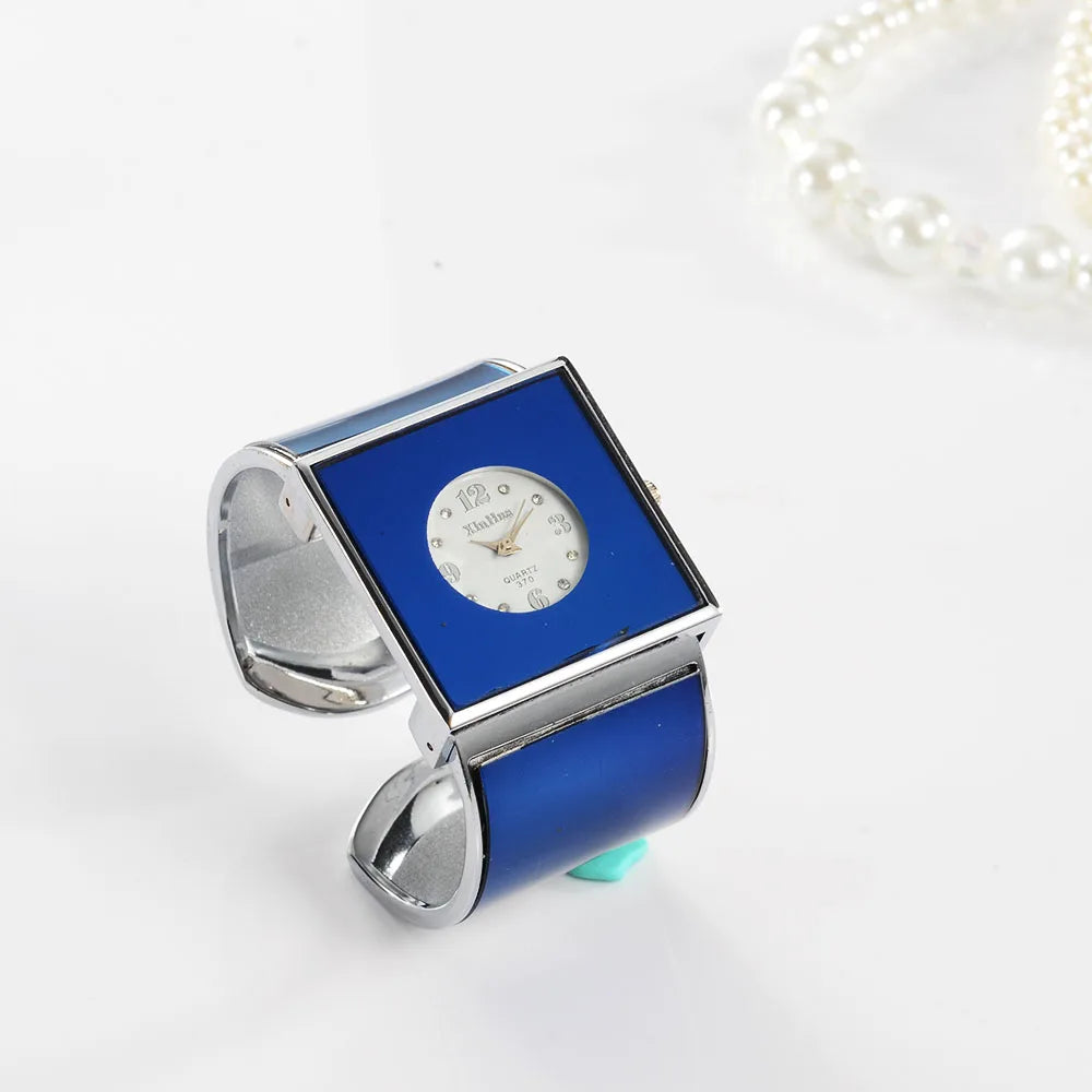 Relógios Grandes Femininos com Pulseira de Aço Inoxidável, Relógios de Luxo com Cristal para Mulheres, Relógio Feminino, reloj mujer, relogio feminino