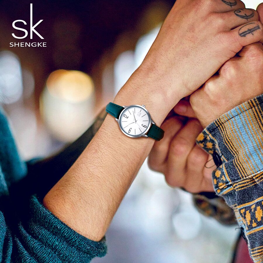 Shengke novo relógio feminino casual de couro feminino relógios de pulso feminino relógio de quartzo japonês Relogio Feminino Reloj Mujer