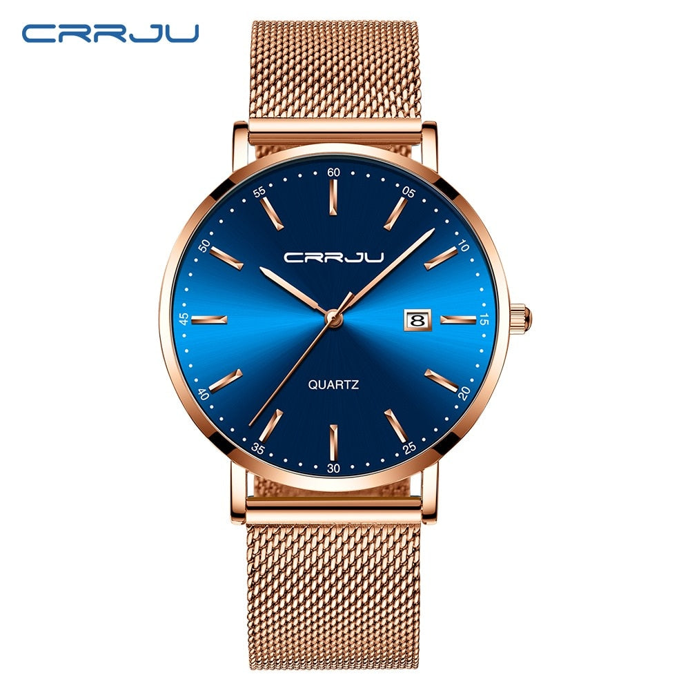 CRRJU Luxo Moda Mulher Pulseira Relógio Feminino Casual À Prova D' Água Quartzo Senhoras Vestido Relógios Presente amante Relógio feminino