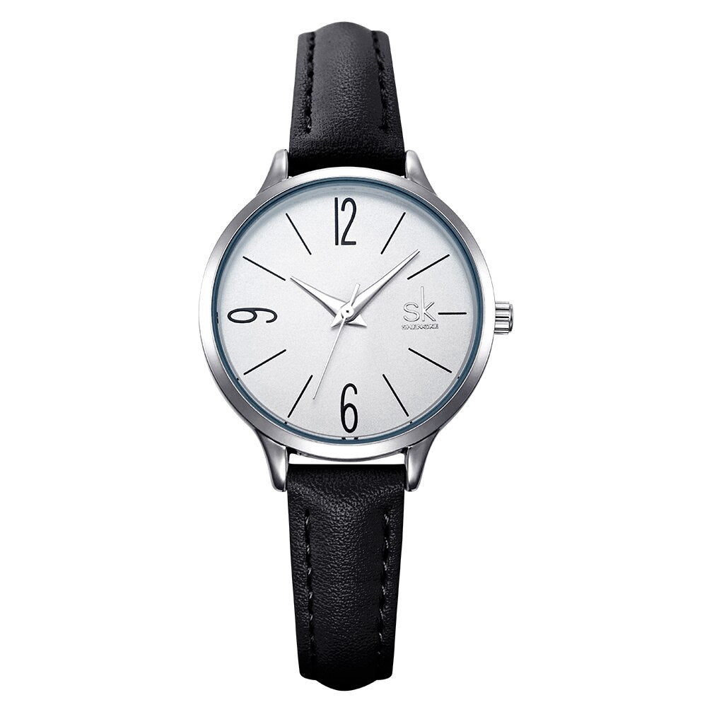 Shengke novo relógio feminino casual de couro feminino relógios de pulso feminino relógio de quartzo japonês Relogio Feminino Reloj Mujer