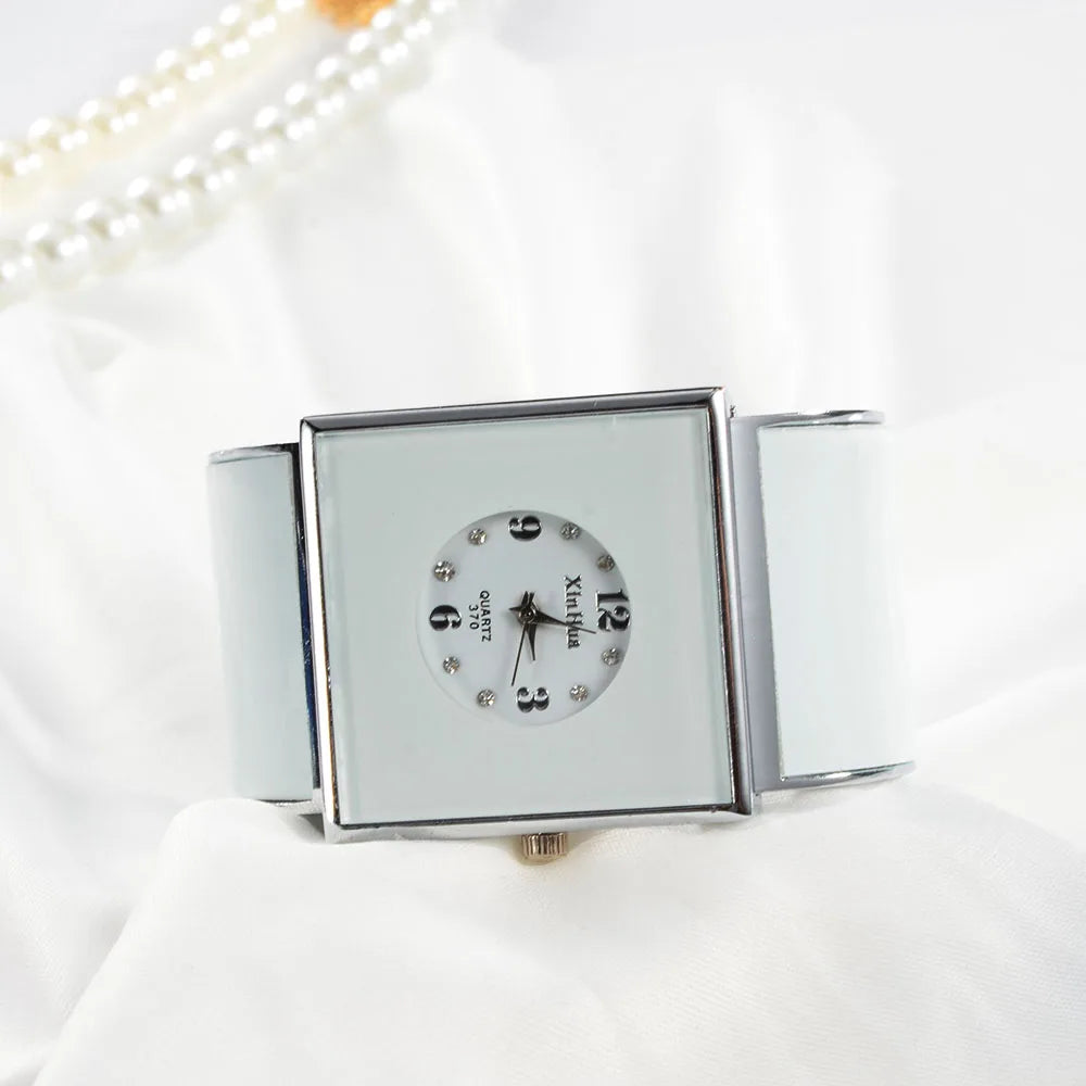 Relógios Grandes Femininos com Pulseira de Aço Inoxidável, Relógios de Luxo com Cristal para Mulheres, Relógio Feminino, reloj mujer, relogio feminino