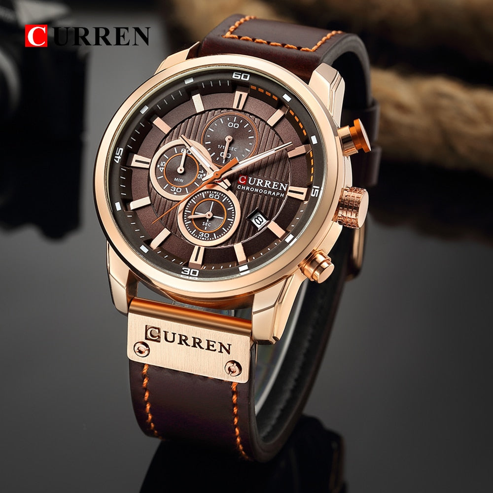 CURREN Fashion Date Quartz Men Watchs Top Brand Luxury Male Clock Chronograph Sport Mens Wrist Watch Hodinky Relogio Masculino