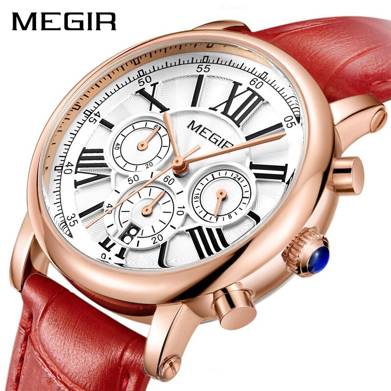 MEGIR Moda Feminina Pulseira Relógios Relógio de Quartzo Feminino de Marca de Topo Relógio para Amantes Relogio Feminino Esporte Relógios de Pulso