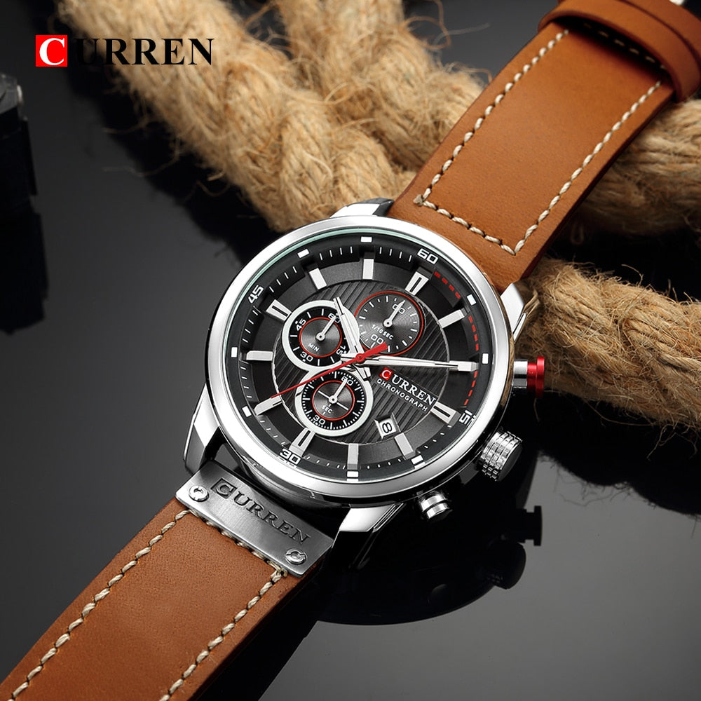 CURREN Fashion Date Quartz Men Watchs Top Brand Luxury Male Clock Chronograph Sport Mens Wrist Watch Hodinky Relogio Masculino