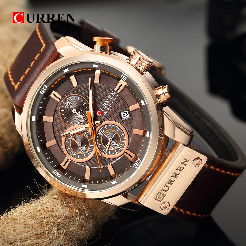 CURREN Fashion Date Quartz Men Watchs Top Brand Luxury Male Clock Chronograph Sport Mens Wrist Watch Hodinky Relogio Masculino