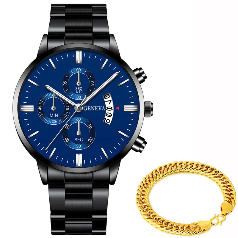 reloj hombre Moda masculina Relógio de aço inoxidável Calendário de luxo Relógio de pulso de quartzo Relógios de negócios Homem Relógio relogio masculino