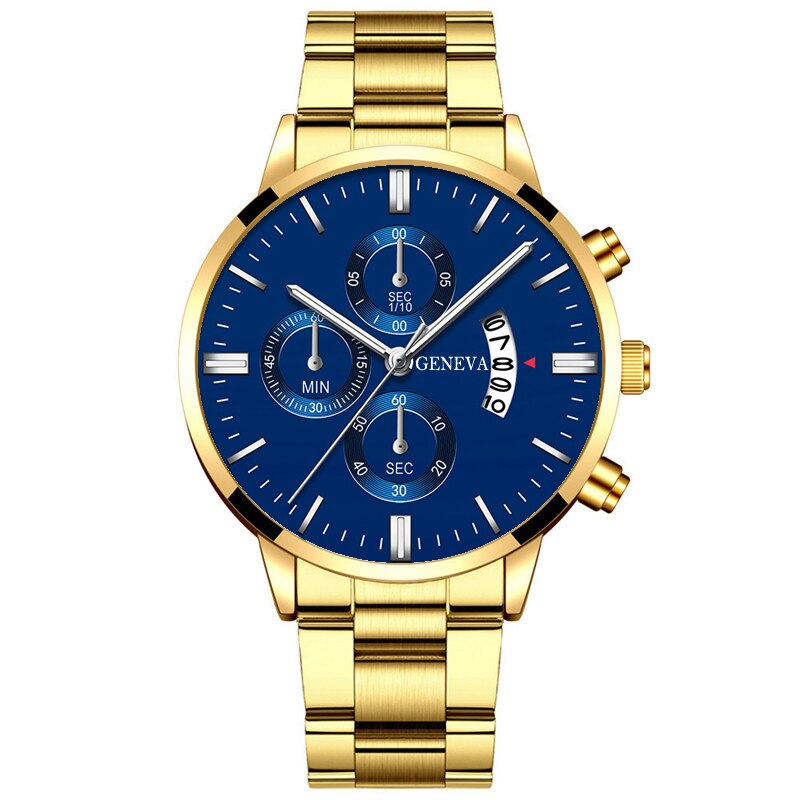 reloj hombre Moda masculina Relógio de aço inoxidável Calendário de luxo Relógio de pulso de quartzo Relógios de negócios Homem Relógio relogio masculino