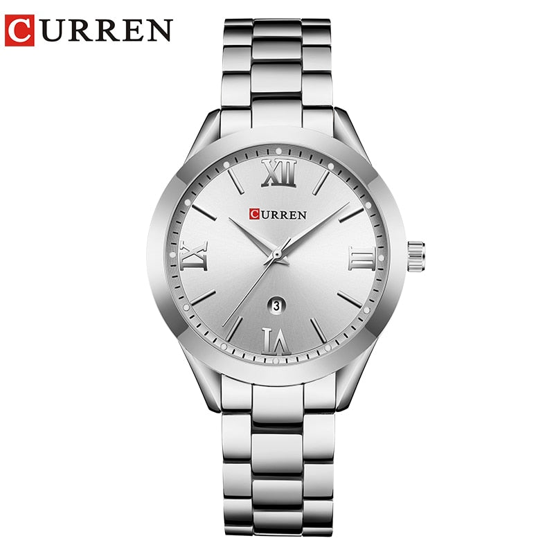 CURREN Relógio de ouro feminino Relógios femininos Creative Steel Feminino Pulseira Relógios feminino Relógio Montre Femme