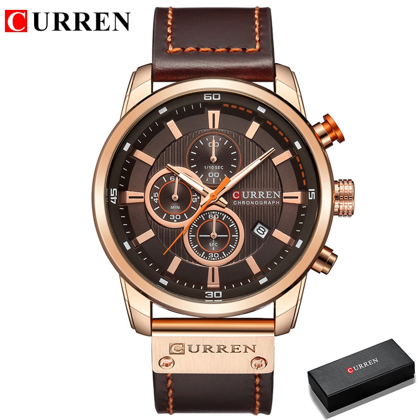 CURREN Fashion Date Quartz Men Watchs Top Brand Luxury Male Clock Chronograph Sport Mens Wrist Watch Hodinky Relogio Masculino