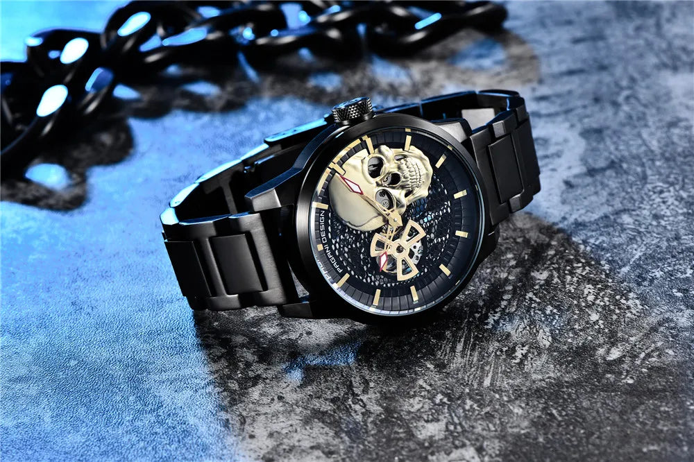 Relógios Masculinos PAGANI DESIGN, Relógio Esqueleto Tourbillon, Relógio Mecânico Automático, Relógio Masculino à Prova d'Água.