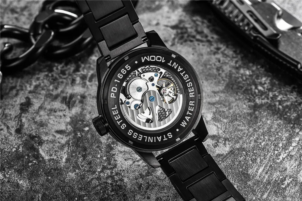 Relógios Masculinos PAGANI DESIGN, Relógio Esqueleto Tourbillon, Relógio Mecânico Automático, Relógio Masculino à Prova d'Água.