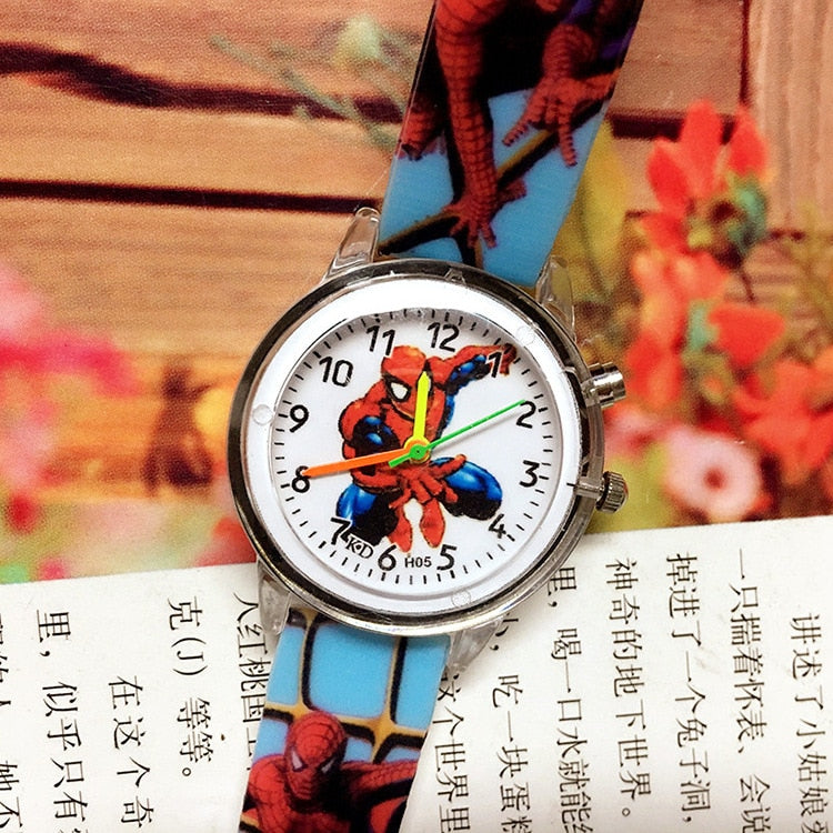 Disney Frozen Kids Watches Spiderman Colorful Light Source Watches Boys Girls Children Party Gift Wristwatch Ladies Watch