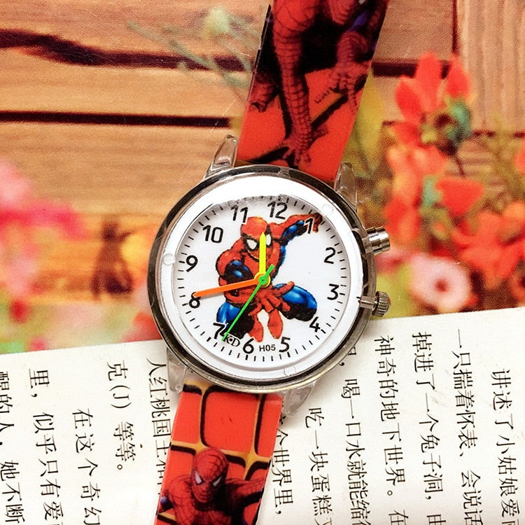 Disney Frozen Kids Watches Spiderman Colorful Light Source Watches Boys Girls Children Party Gift Wristwatch Ladies Watch