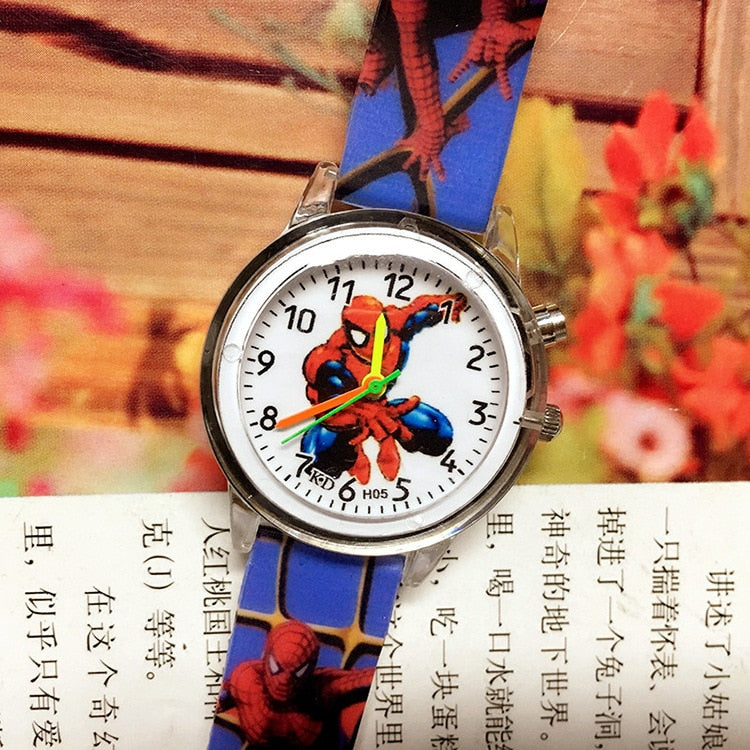 Disney Frozen Kids Watches Spiderman Colorful Light Source Watches Boys Girls Children Party Gift Wristwatch Ladies Watch