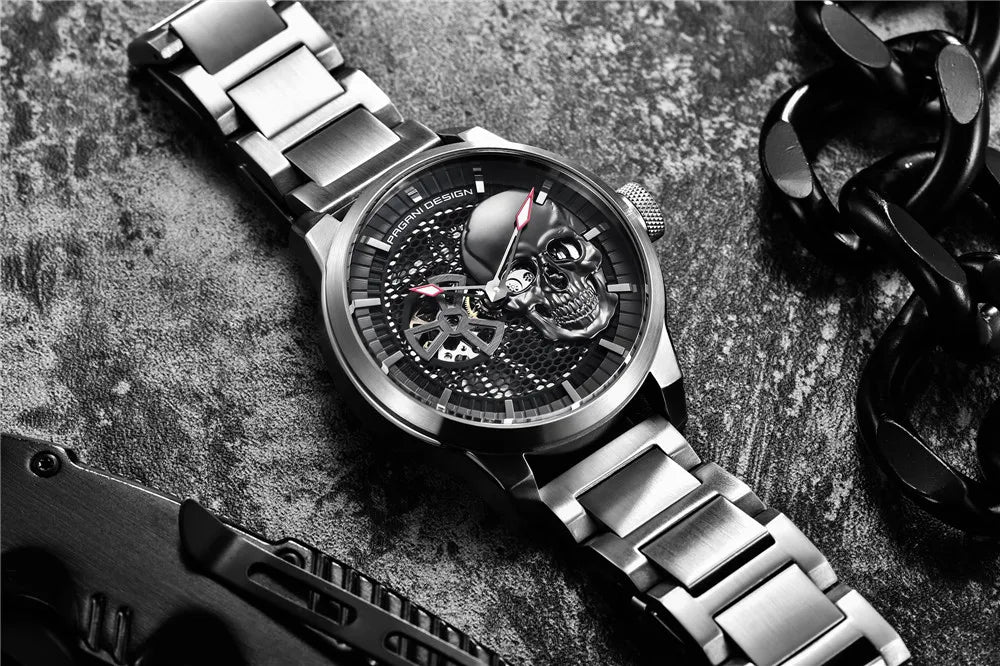 Relógios Masculinos PAGANI DESIGN, Relógio Esqueleto Tourbillon, Relógio Mecânico Automático, Relógio Masculino à Prova d'Água.