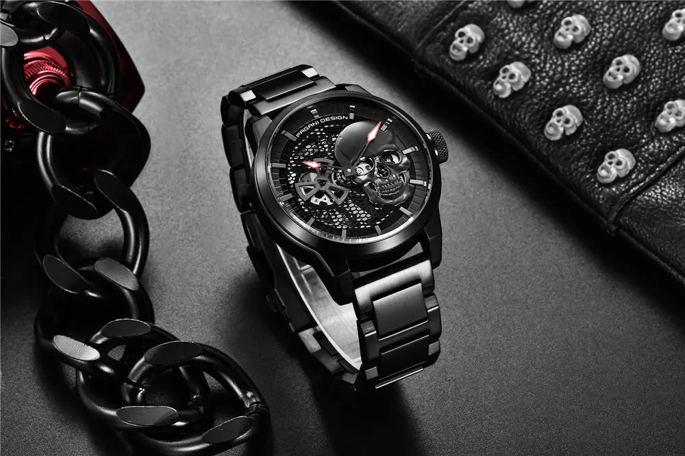 Relógios Masculinos PAGANI DESIGN, Relógio Esqueleto Tourbillon, Relógio Mecânico Automático, Relógio Masculino à Prova d'Água.