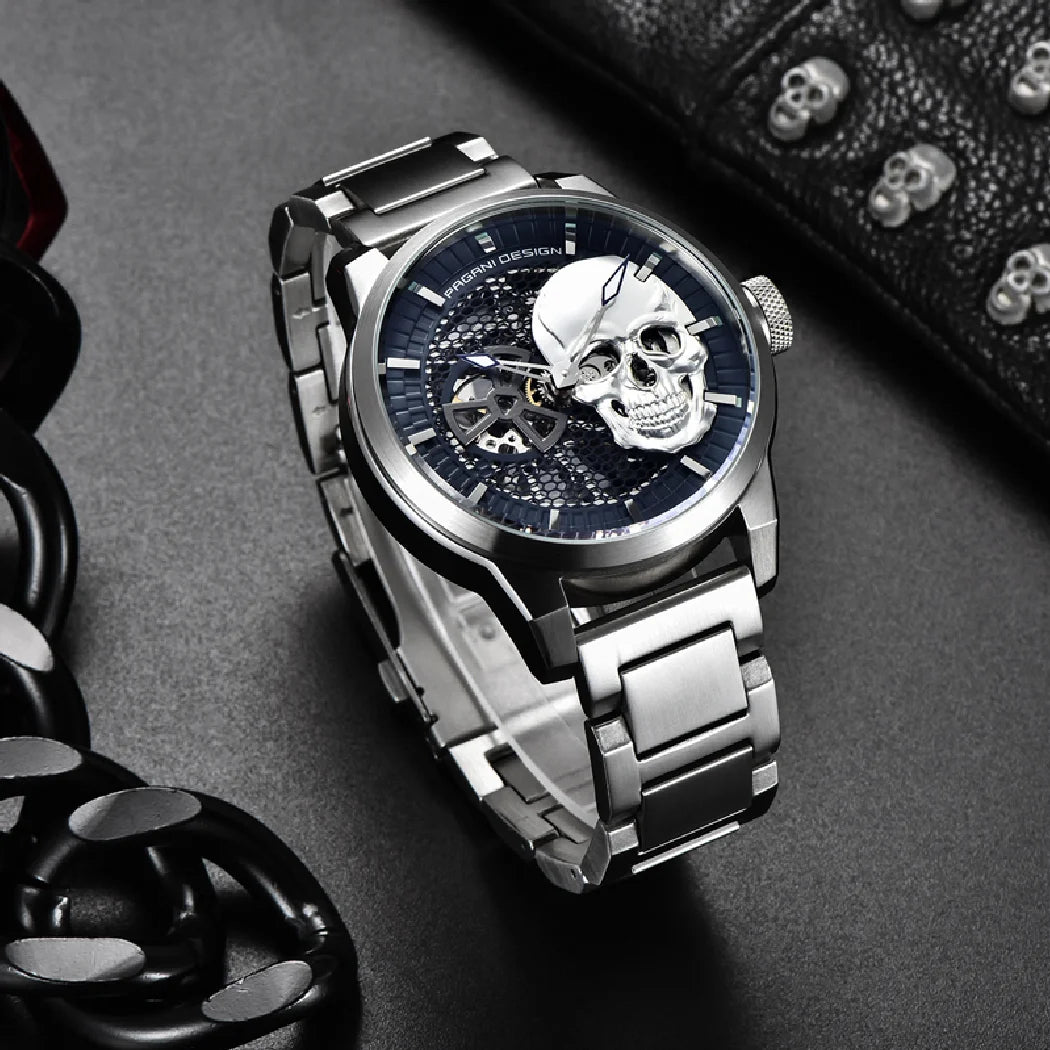 Relógios Masculinos PAGANI DESIGN, Relógio Esqueleto Tourbillon, Relógio Mecânico Automático, Relógio Masculino à Prova d'Água.