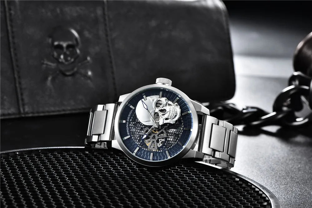 Relógios Masculinos PAGANI DESIGN, Relógio Esqueleto Tourbillon, Relógio Mecânico Automático, Relógio Masculino à Prova d'Água.