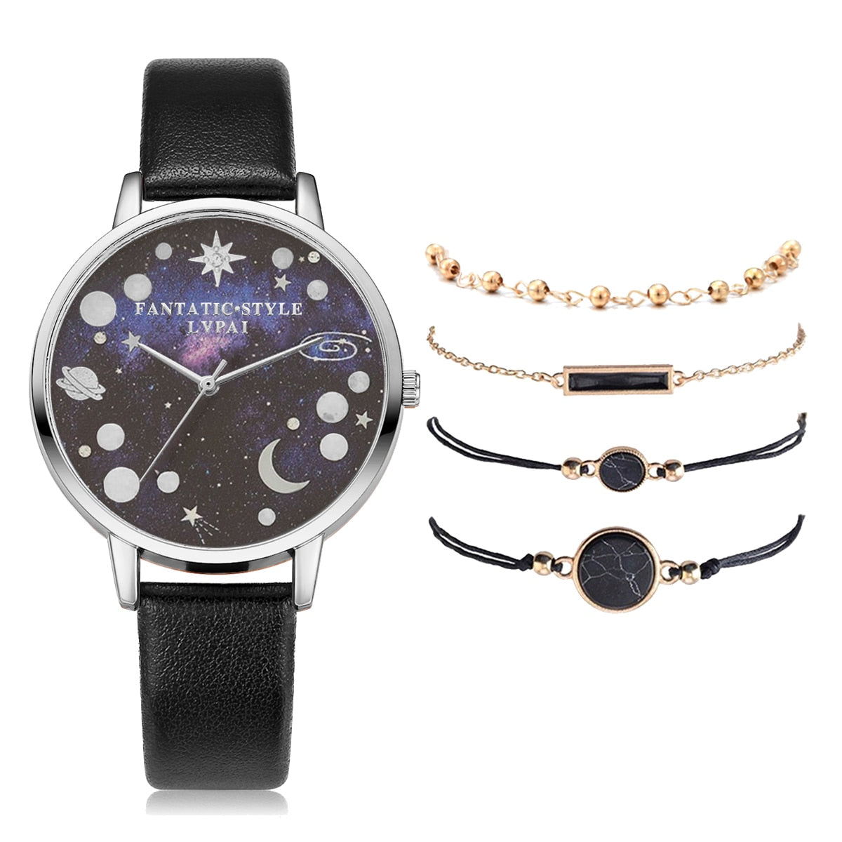 Lvpai marca 5 pçs moda nova pulseira relógio conjunto cristal strass mulheres senhoras relógios de pulso relógios senhoras relogio feminino reloj