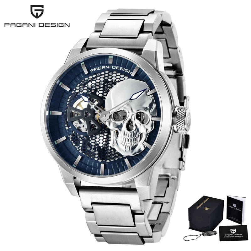 Relógios Masculinos PAGANI DESIGN, Relógio Esqueleto Tourbillon, Relógio Mecânico Automático, Relógio Masculino à Prova d'Água.