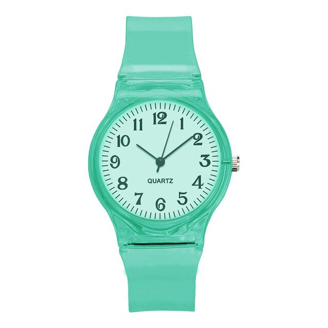 Colorful Children Watch Simple Applicable Transparent Student Watch Factory Wholesale Relógios Para Estudantes