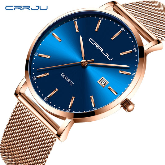 CRRJU Luxo Moda Mulher Pulseira Relógio Feminino Casual À Prova D' Água Quartzo Senhoras Vestido Relógios Presente amante Relógio feminino