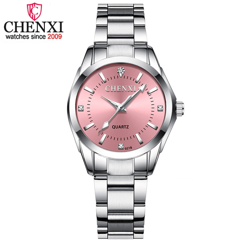 CHENXI Lady Rhinestone Fashion Watch Relógio de Quartzo Feminino Relógio de Pulso Feminino Relógio de Vestido Feminino xfcs relogio feminino